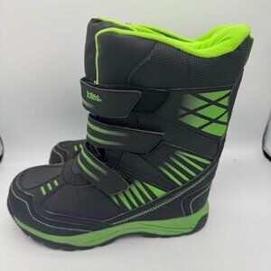Totes Kids Winter Winter Snow Boots Black and Green Size 4